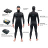 Гидрокостюм DAKINE MEN'S MISSION CHEST ZIP HOODED 4/3mm Black Размер XXL DK22M43HMZ (0604565592590)