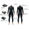 Гидрокостюм женский DAKINE WOMEN'S MISSION CHEST ZIP FULL SUIT 4/3mm Black Размер 12 DK21W43MZ (0604565436481)