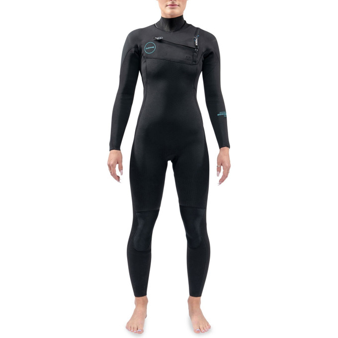 Гидрокостюм женский DAKINE WOMEN'S MISSION CHEST ZIP FULL SUIT 4/3mm Black Размер 12 DK22W43MZ (0604565596635)