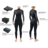 Гидрокостюм женский DAKINE WOMEN'S QUANTUM CHEST ZIP FULL SUIT 3/2mm Black/Grey Размер 8 DK22W32QZ (0604565597090)